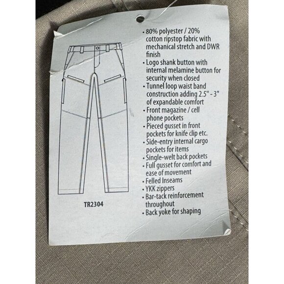 GALLS Field Operative Pants‎ Mens 38 Unhemmed Khaki - Picture 10 of 12